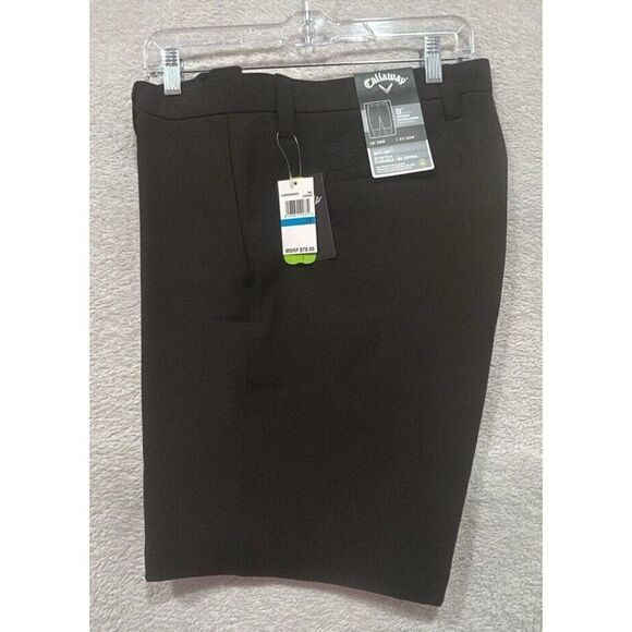 Callaway Shorts Mens 36 Performance Golf Casual Stretch Flat‎ Front Black $75 - Picture 5 of 9
